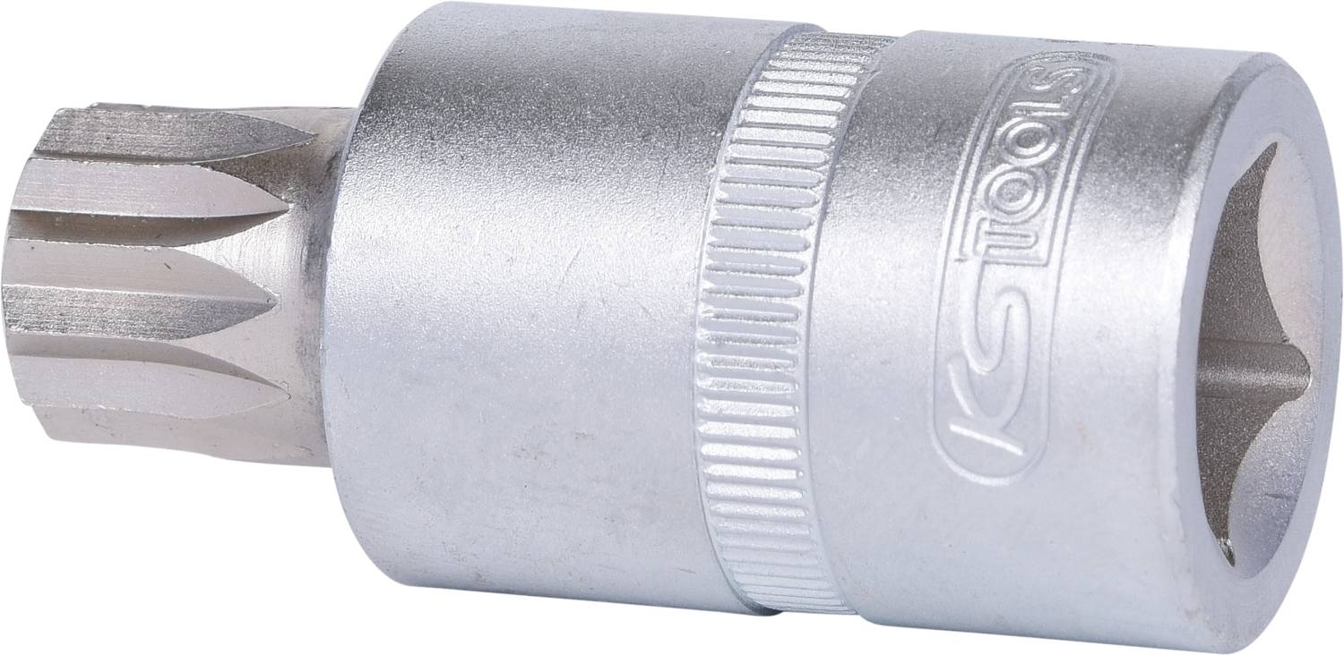 Utensile di fissaggio in argento con impugnatura zigrinata e forma cilindrica, principalmente utilizzato per il fissaggio.