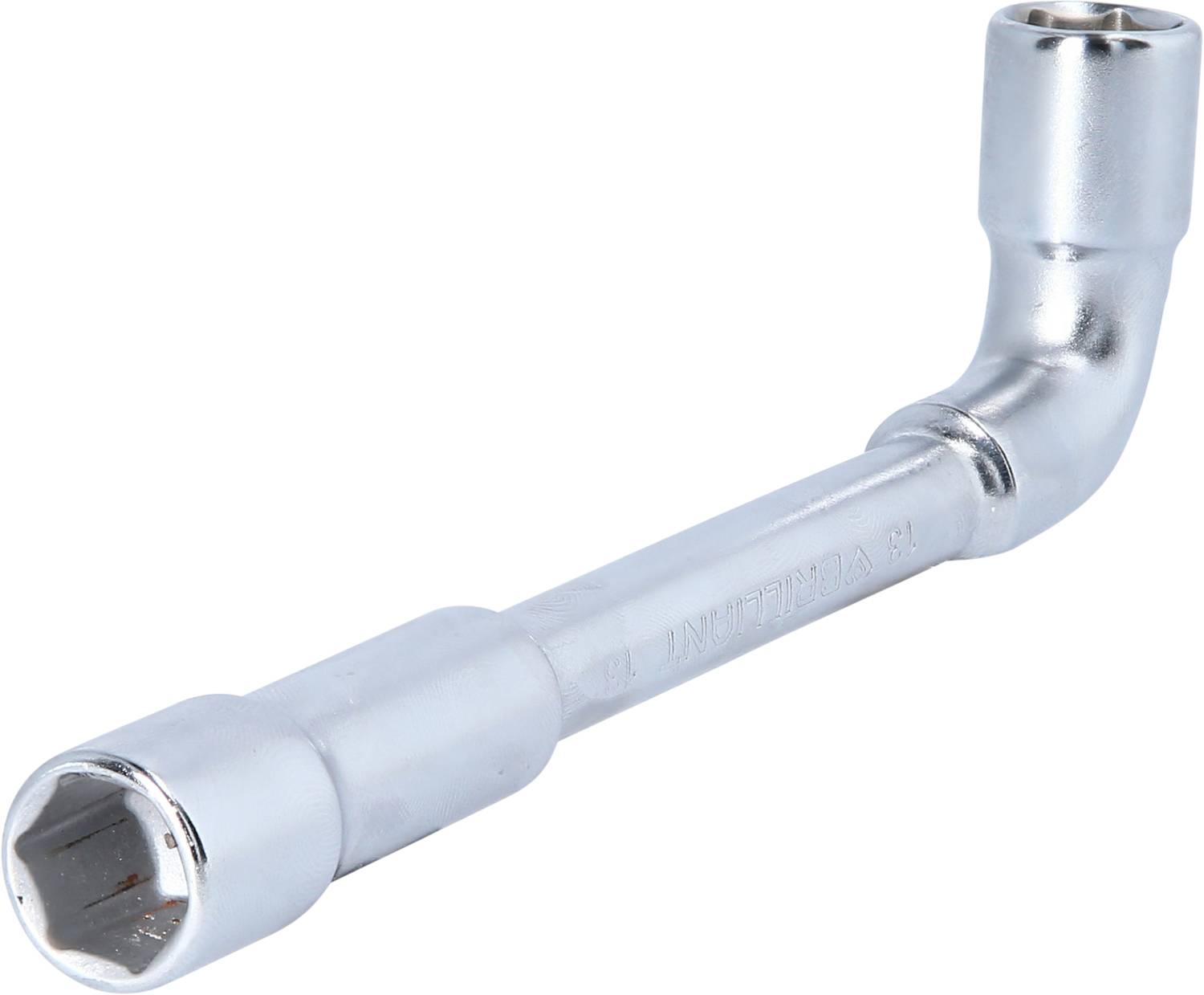 Una chiave a brugola argentata, adatta a svitare o avvitare viti in punti difficilmente raggiungibili.