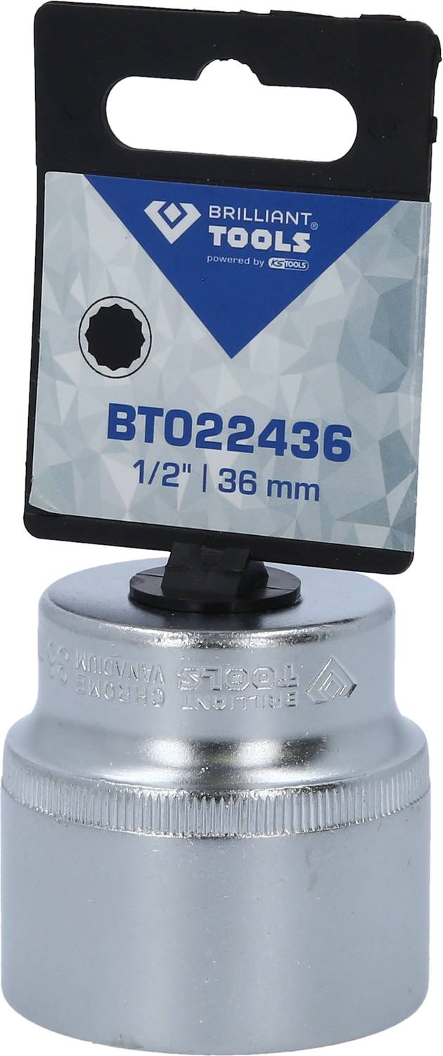 Dado a bussola di Brilliant Tools, dimensione 36 mm, con etichetta di fissaggio in alto. Prodotto per inserti utensili.