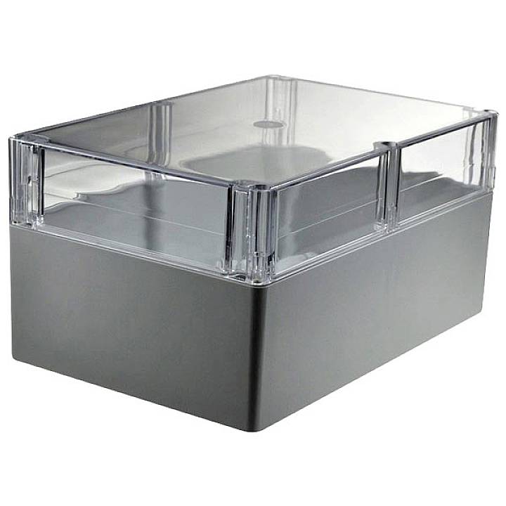 Camdenboss 7200-2025C Contenitore universale 240 x 160 x 120 Policarbonato Grigio, Trasparente 1 pz.