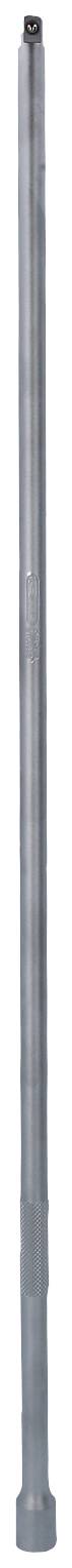 Un palo metallico lungo e grigio è in posizione verticale.