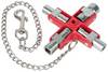 KS Tools 130.1046 Chiave universale per armadio elettrico Chiave per armadio elettrico Zinco pressofuso 1 pz.
