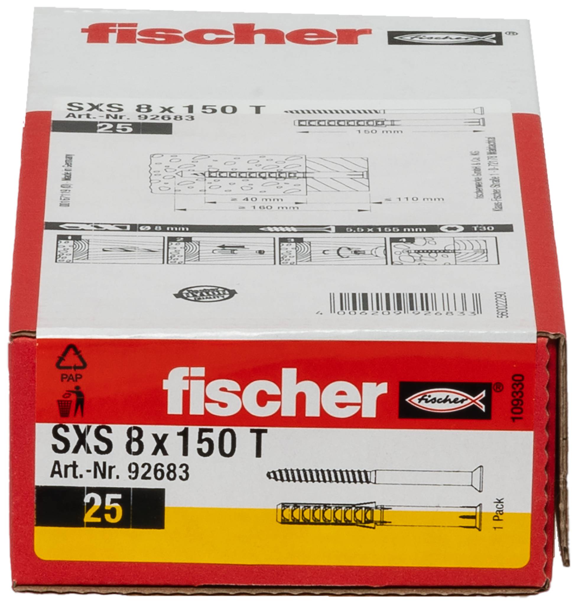 Fischer 92683 SXS Tassello prolungato 150 mm 8 mm 25 pz.-2