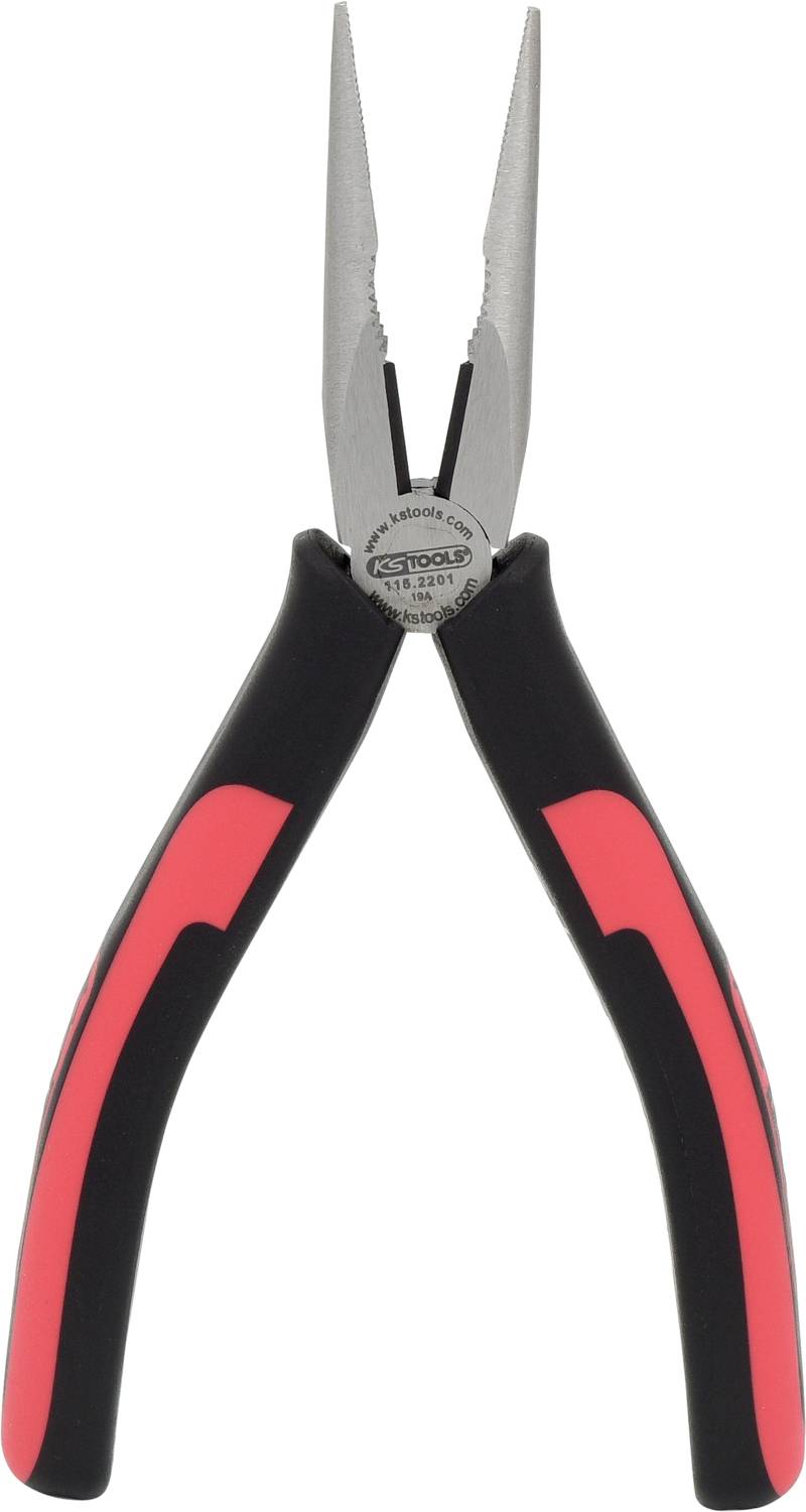 KS Tools 115.2201 Pinza con becchi mezzotondi Dritti Acciaio per utensili 160 mm