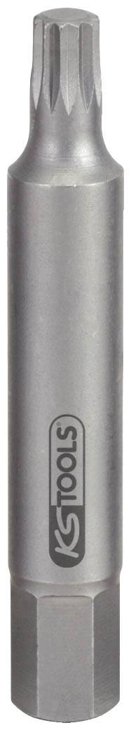 Bit per cacciavite metallico in forma cilindrica con base esagonale, contrassegnato con il logo 'KS Tools' sul lato.