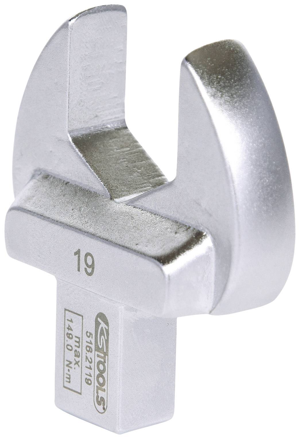 Un caporchiave in metallo con incisione 'KS Tools', numero 19, con coppia massima di 1400 Nm.