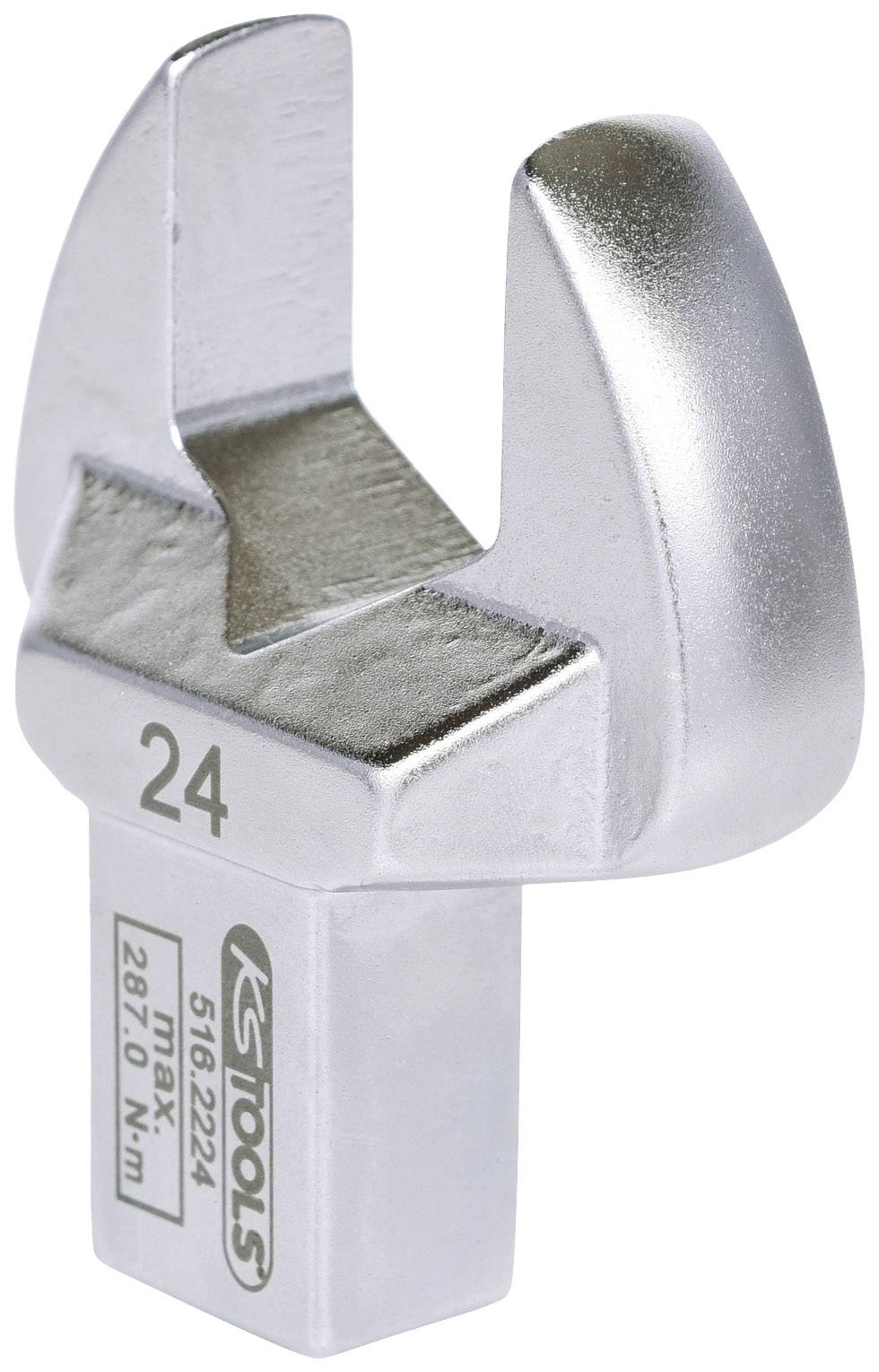 Autsatz a chiave aperto in argento con misura 24, logo del marchio e numeri sul lato. Utilizzato per lavori meccanici.