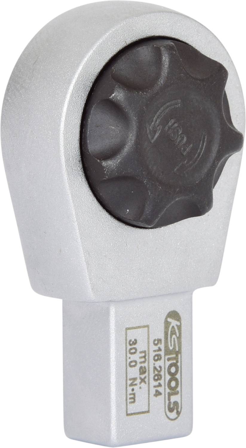 Adattatore dinamometrico con manopola di regolazione nera, corpo argentato e marcatura 'KS TOOLS max. 30.0 Nm'.
