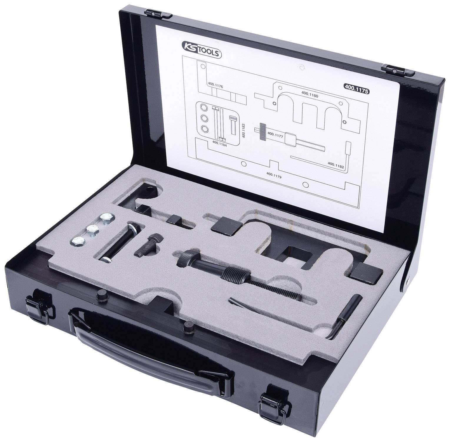 KS Tools 400.1175 Kit di utensili per motori di alta potenza per BMW, 14 pz