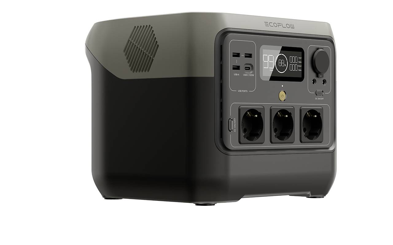 ECOFLOW River 2 Pro Powerstation LiFePO 4 Nero Con regolatore di carica