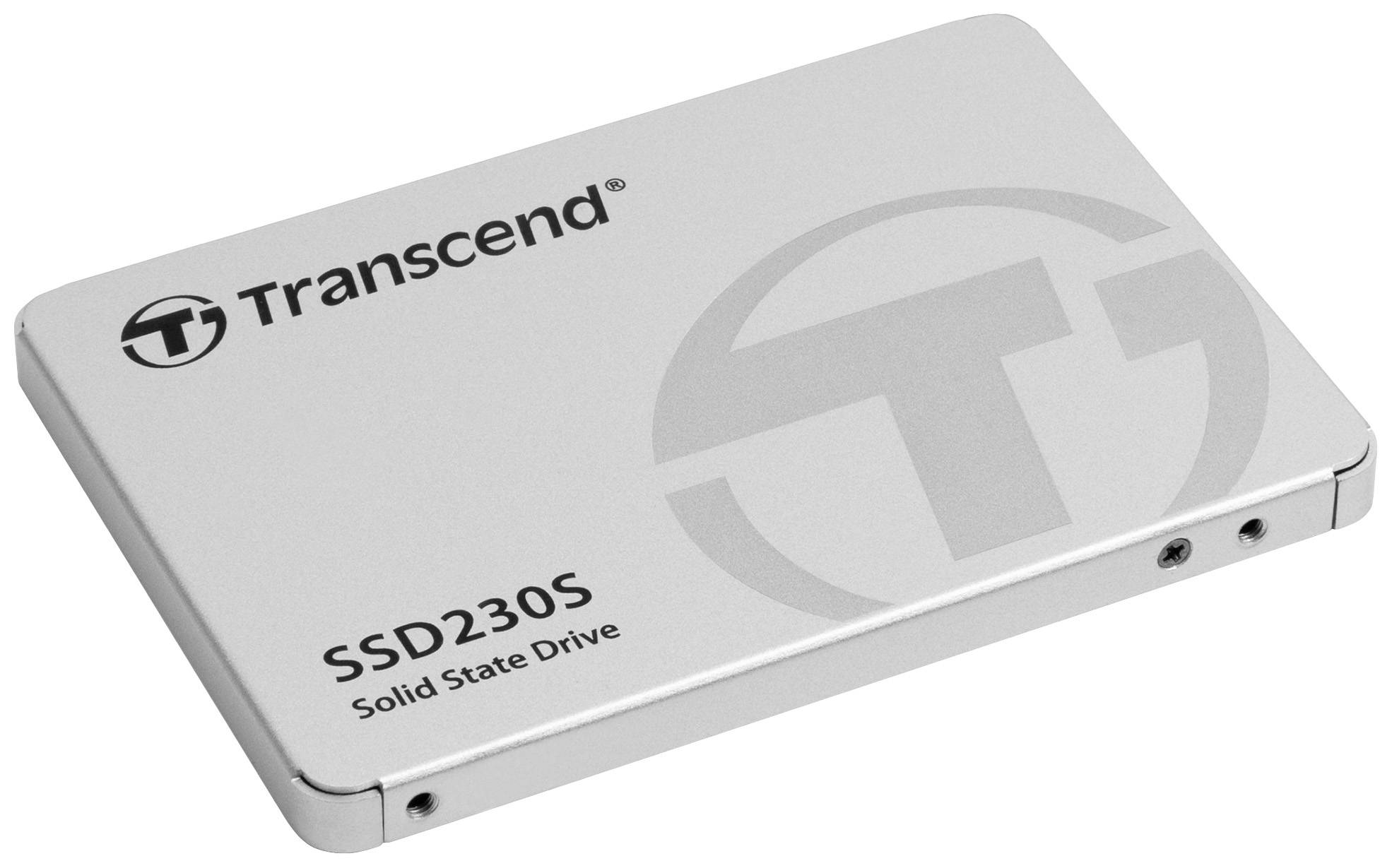 Hard disk esterno SSD in argento del marchio Transcend, modello SSD230S.
