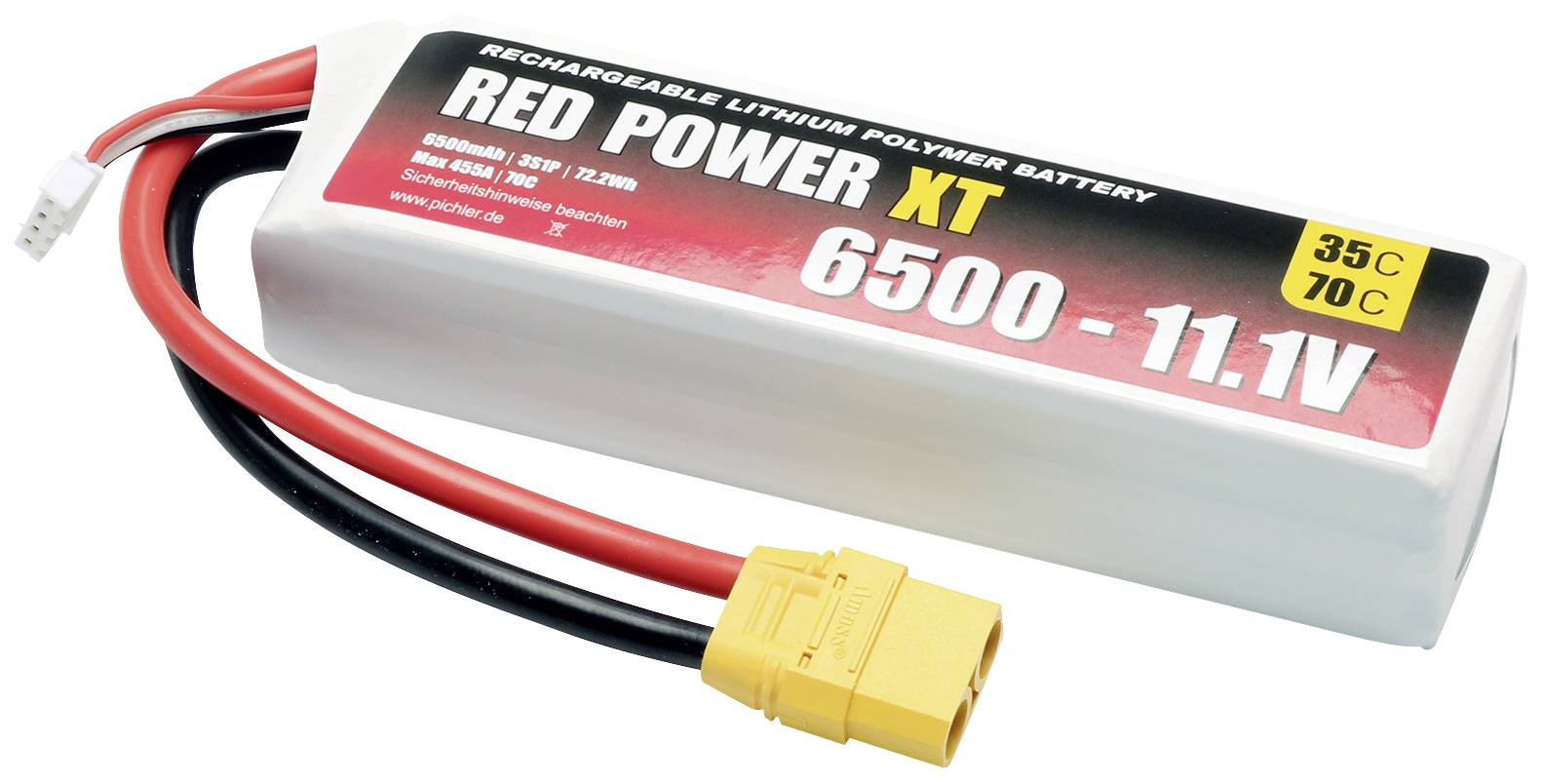 Red Power Batteria ricaricabile LiPo 11.1 V 6500 mAh 35 C Softcase XT90