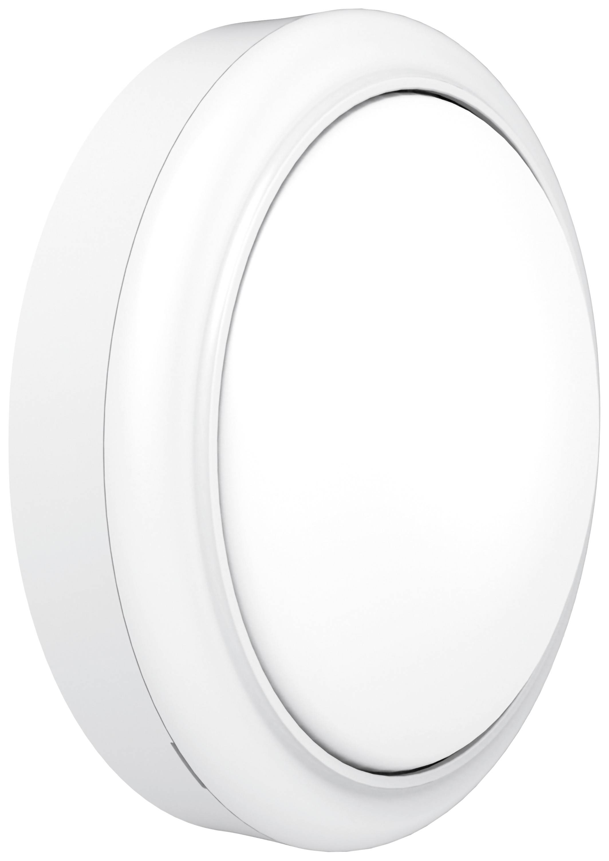 Plafoniera LED rotonda bianca dal design essenziale.