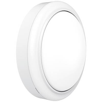Plafoniera LED rotonda bianca dal design essenziale.