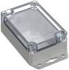 TRU COMPONENTS TC-10860496 Alloggiamento flangia 105 x 70 x 40 ABS-PC Grigio luminescente 1 pz.