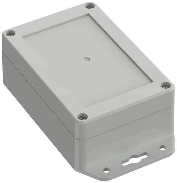 TRU COMPONENTS TC-10860556 Alloggiamento flangia 120 x 80 x 45.20 ABS Grigio luminescente 1 pz.