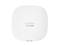 Access point WLAN di Aruba Instant On, bianco, quadrato, con due indicatori LED verdi in basso.