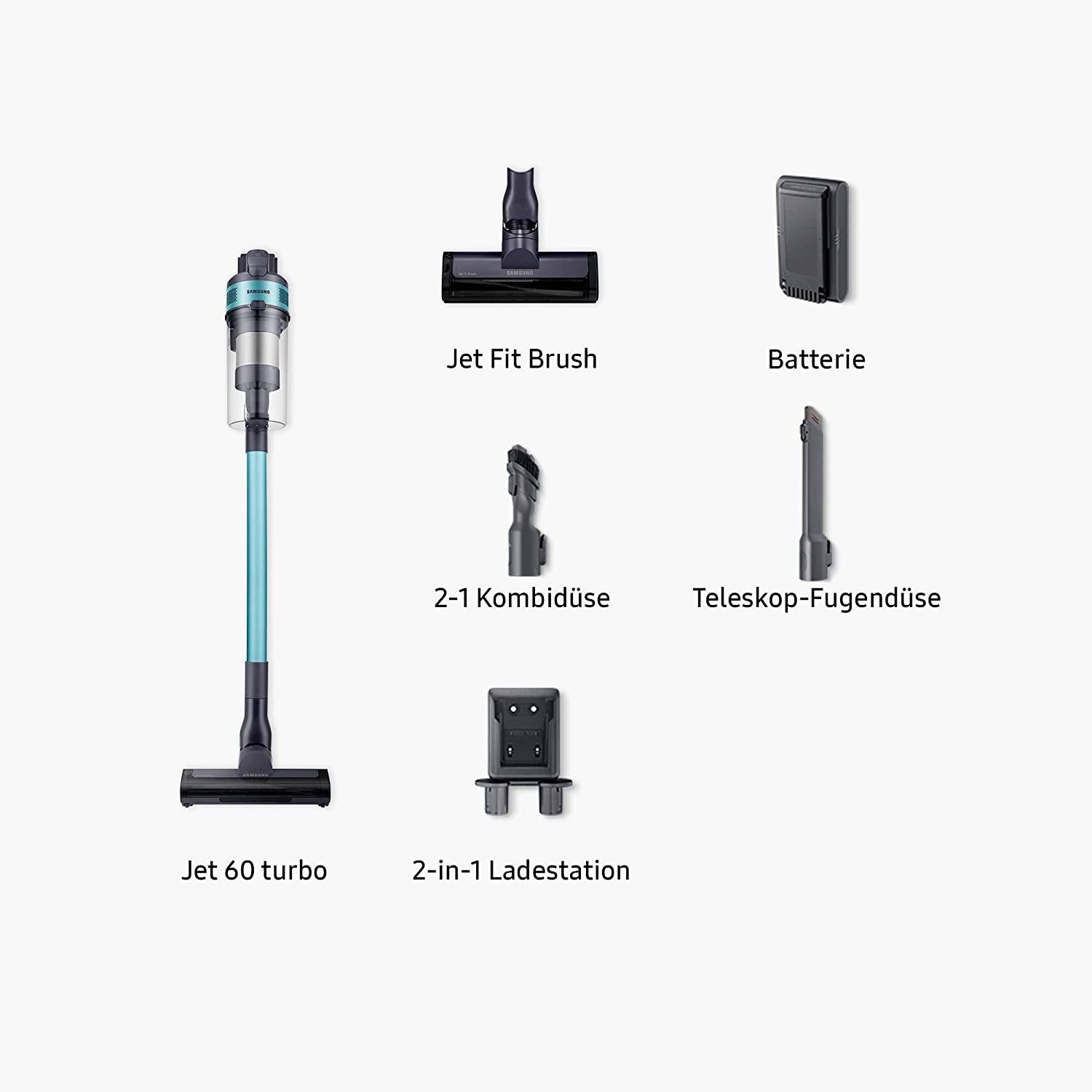 Samsung VS15A6031R1/GE VS15A6031R1/GE Aspirapolvere a batterie 21.6 V lotti del sacchetto, incl. batteria ricaricabile-4