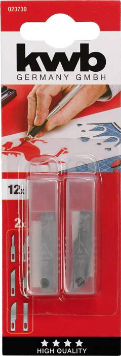 'kwb GERMANY GMBH 12x Lame di alta qualità in confezione di plastica. Adatte per lavori di taglio precisi come il modellismo.'