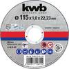 kwb 711811 Disco di taglio dritto 115 mm 1 pz. Acciaio