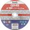 Disco da taglio con scritta 'CUT-FIX 180 x 3,0 x 22,23 mm'. Idoneo per 80 m/s e massimo 8500 giri/min.