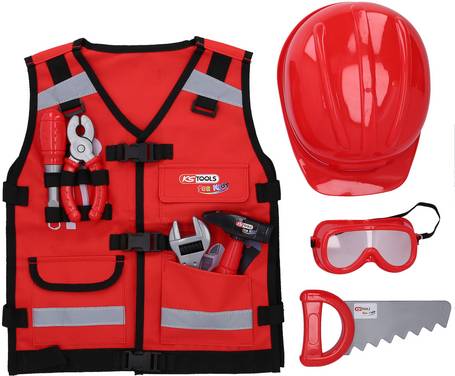 KS Tools Werkzeug-Weste für Kinder mit Sortiment, 9-tlg 100200