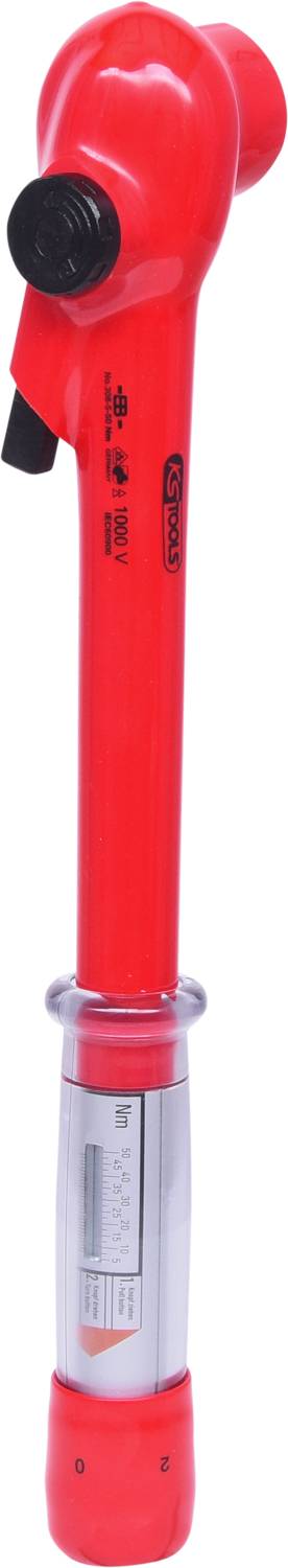 Chiave dinamometrica da 1/2" con isolamento di protezione e testa a cricchetto di commutazione, 5-50 Nm KS Tools 117.130