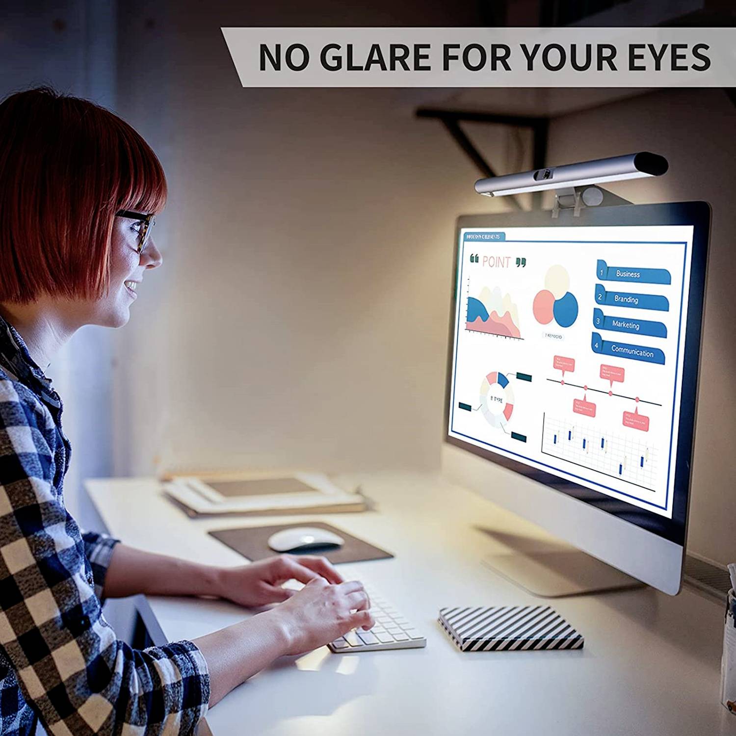 Lampada per monitor 4smarts 2in1 LightBar Pro con webcam FullHD, argento-12