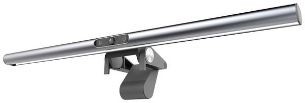 Lampada per monitor 4smarts 2in1 LightBar Pro con webcam FullHD, argento