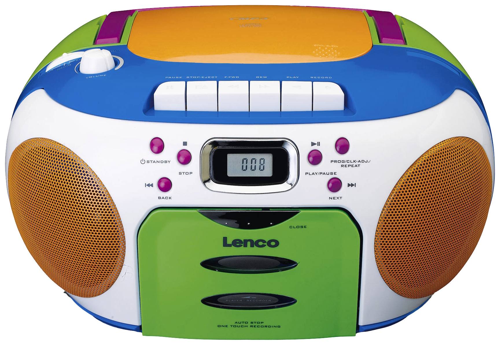 Lenco SCD-971 Radio CD FM CD, Cassette Multi-Color-3