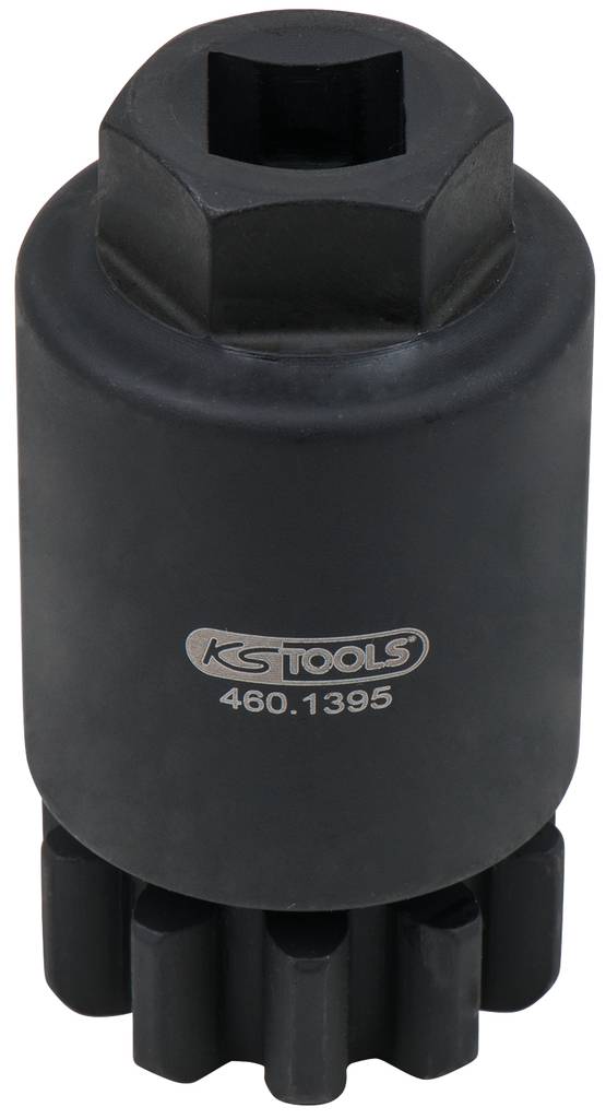 Chiave dinamometrica nera con logo KS Tools e numero di prodotto. Strumento per la trasmissione di coppia, adatto per applicazioni speciali.