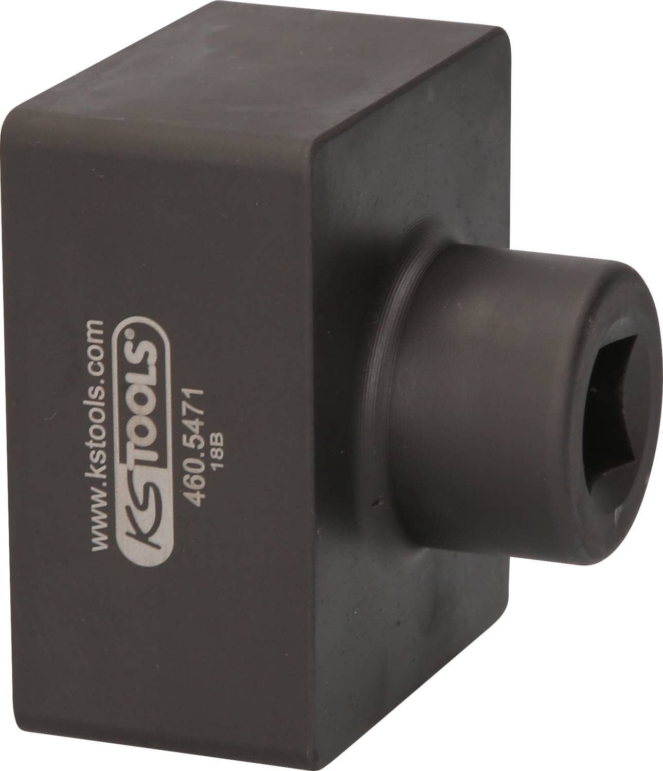 Questa immagine mostra un utensile nero del marchio KS Tools con il numero articolo 460.5471, che ha un attacco quadrato.