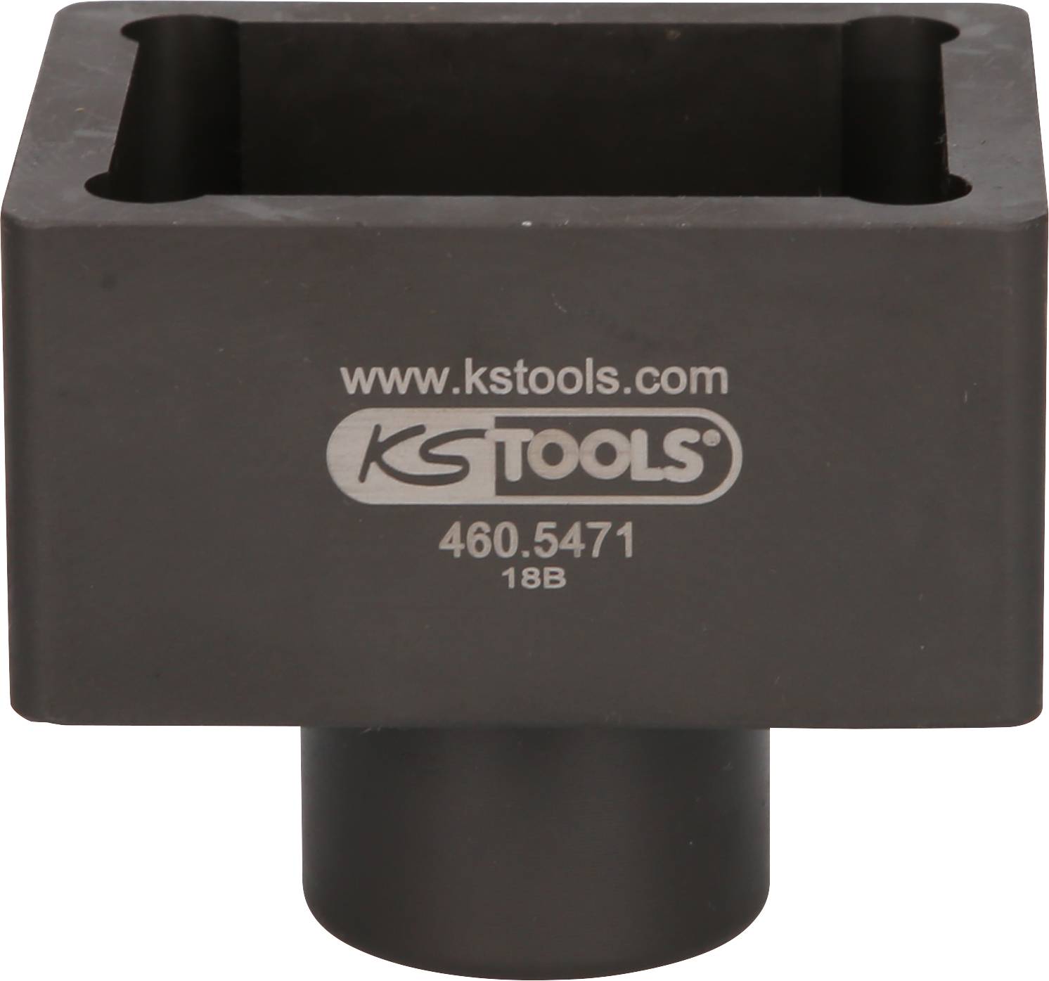 Dado nero con iscrizione 'www.kstools.com KS TOOLS 460.5471 18B', adatto per utensili meccanici.