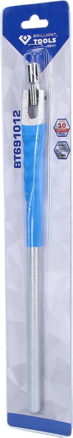 Sollevatore magnetico telescopico blu in confezione, ideale per raccogliere parti metalliche, con capacità fino a 4,5 kg.
