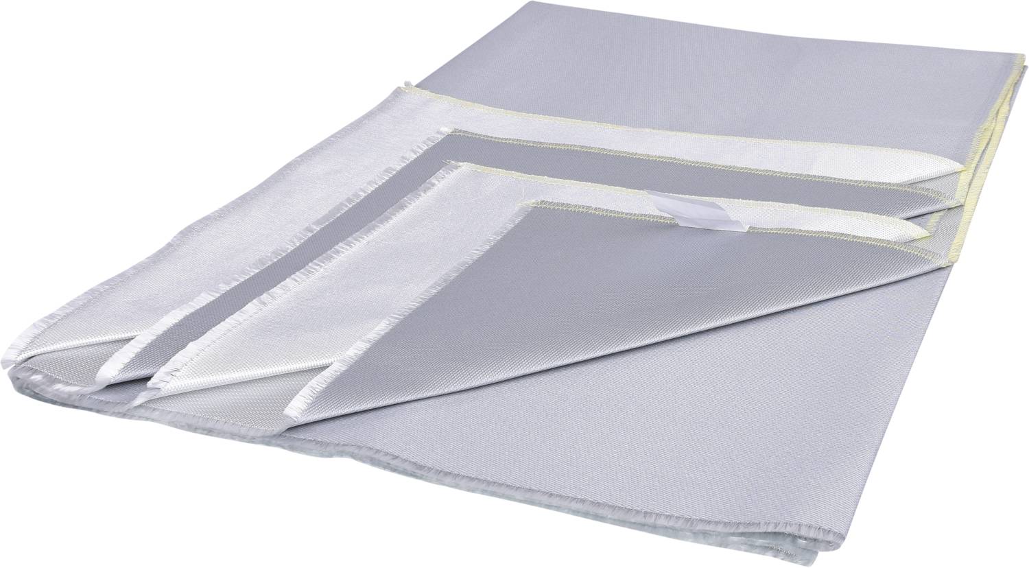 Tessuto grigio e bianco impilato in più strati. Adatto per sfondi scenografici o fotografici.