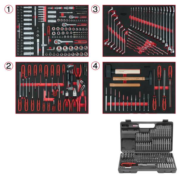 KS Tools 713.0515 Set di utensili  Acciaio al cromo vanadio 515 Parti