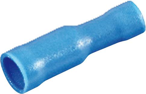 Un connettore per cavi isolato blu, cilindrico e cavo, per connessioni elettriche.