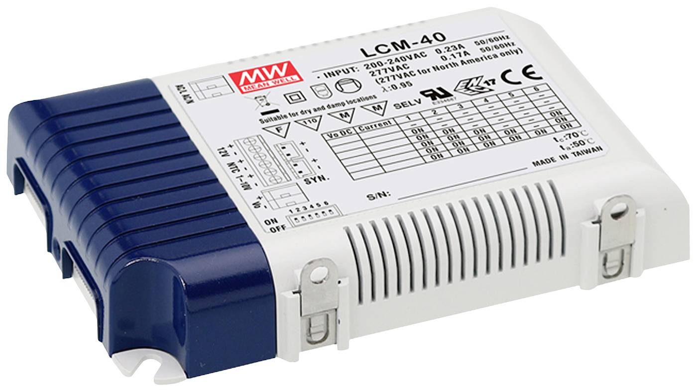MEAN WELL LCM-40DA2 Driver per LED 42 W 1.05 A 2 - 100 V 1 pz.