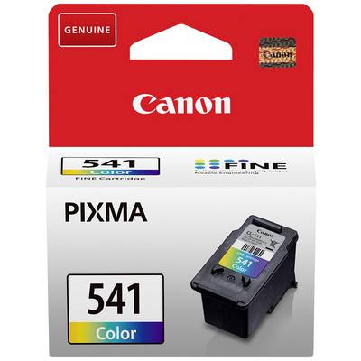 Un cartuccia di inchiostro Canon PIXMA (541 Color) nella sua confezione. La confezione è rossa e bianca con il logo del marchio e le informazioni sul prodotto.