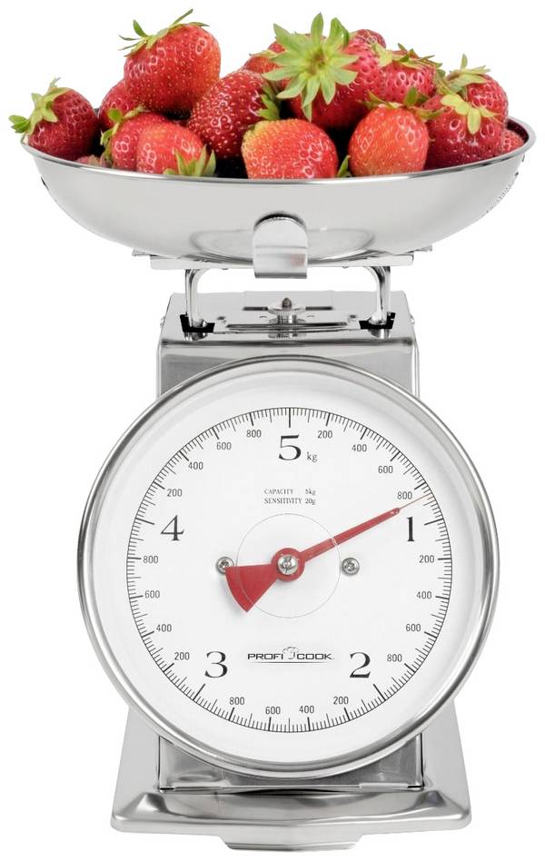 Profi Cook PC-KW 1247 Bilancia da cucina analogica con contenitore di misurazione Portata max.=5 kg acciaio inox 260 x 206 x 255