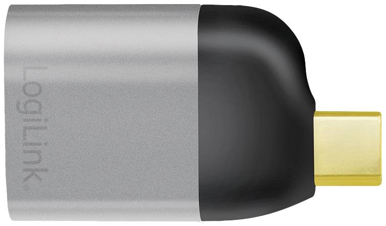 Adattatore USB-C di LogiLink in Argento e Nero.
