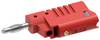 Electro PJP 1080-CD1-R Spina a banana Spina dritta Ø perno: 4 mm Rosso 1 pz. Pezzo
