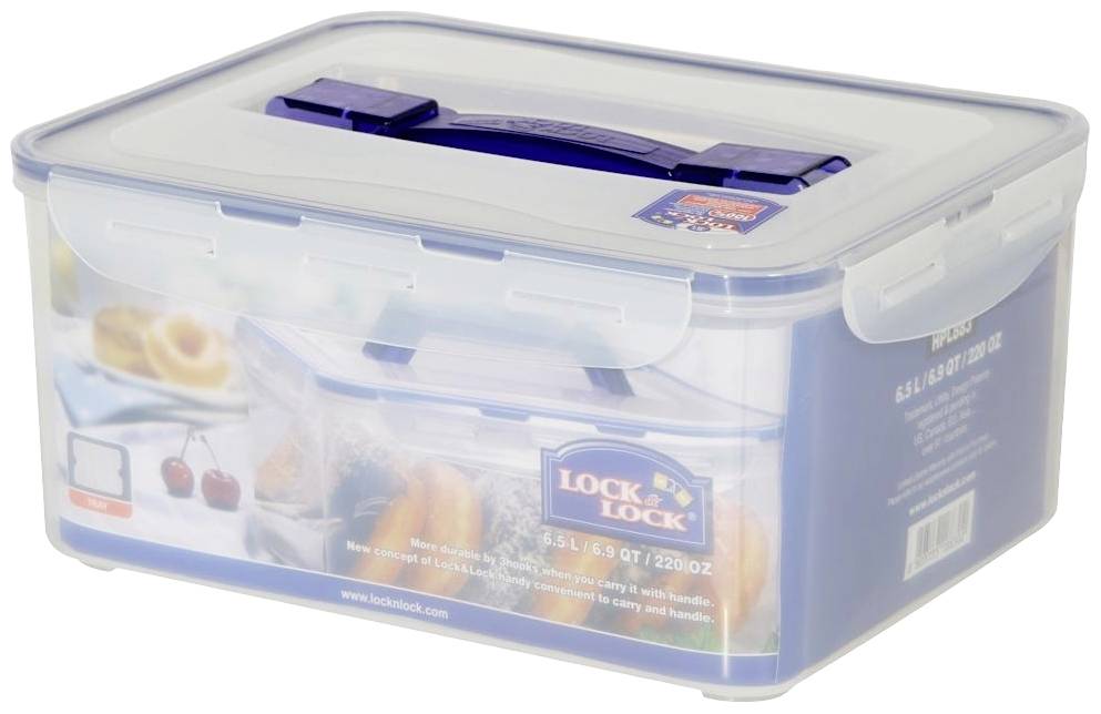 LOCK & LOCK 6.5 l Vaatwasserbestendig, Waterdicht, Voor levensmiddelen, Met draaggreep HPL883