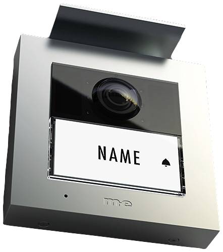 Campanello con videocamera e targhetta nominativa.
