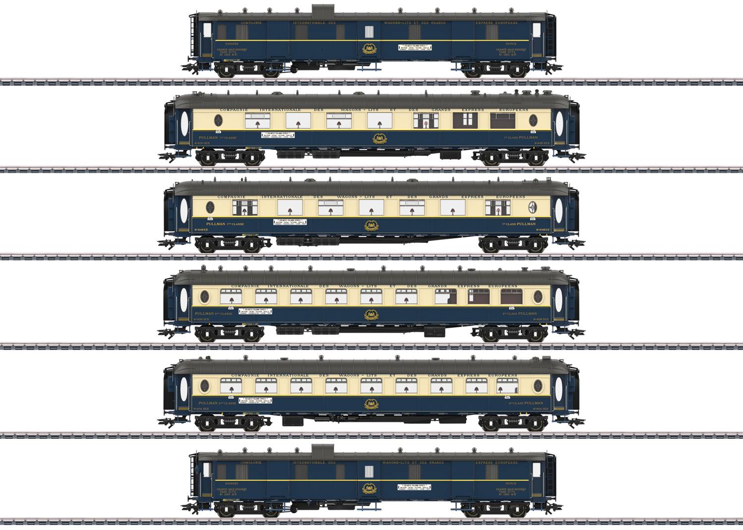 Kit di vagoni a Pullman H0 "Edelbianco" di CIWL Märklin 42470