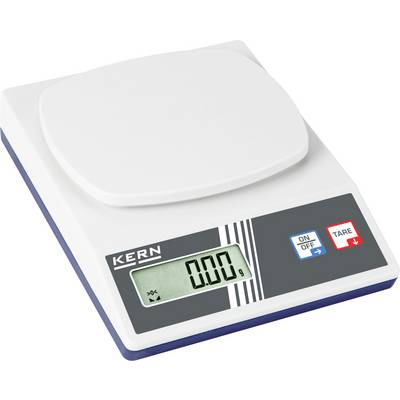 Bilancia da cucina elettronica con display digitale che mostra '0,00 g'. Due tasti a destra: 'ON/OFF' in blu e 'TARA' in rosso.