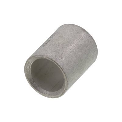 Un cilindro metallico che rappresenta un manicotto o un pezzo di tubo. La superficie è lucente e liscia.