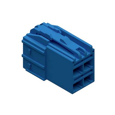 Un connettore blu rettangolare con più punti di connessione. Ha una struttura robusta ed è utilizzato nell'elettronica.