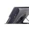 Un raffreddatore per laptop con due porte USB e un grande ventilatore che garantisce una migliore circolazione dell'aria.