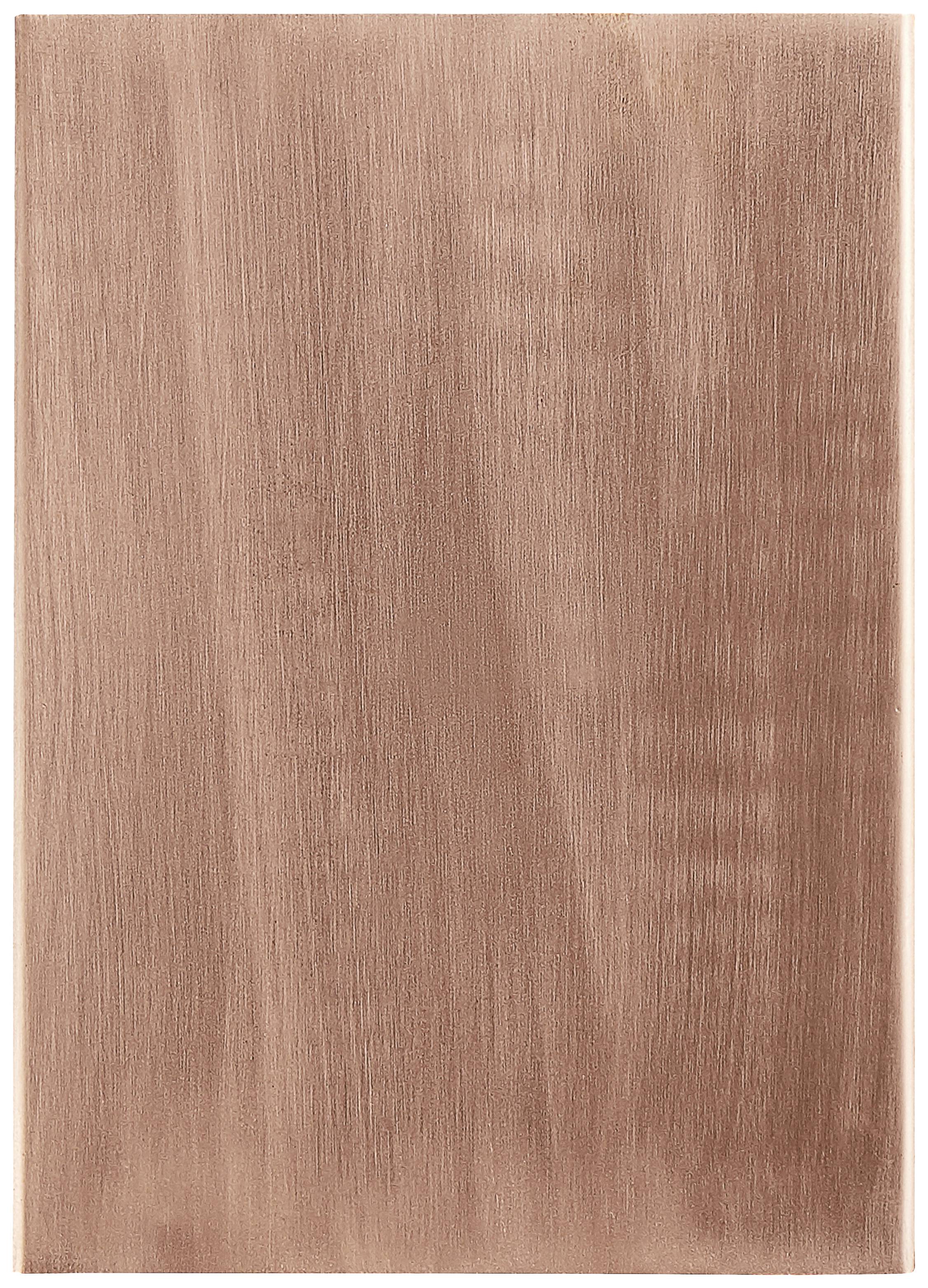 Un primo piano dettagliato di una superficie in legno color marrone chiaro con venature visibili.